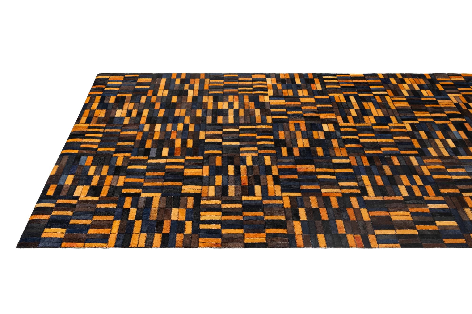 5' x 7' 11 Cowhide - Patchwork Rug