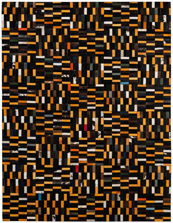 Detail image of 5' x 7' 11 Cowhide - Patchwork Rug