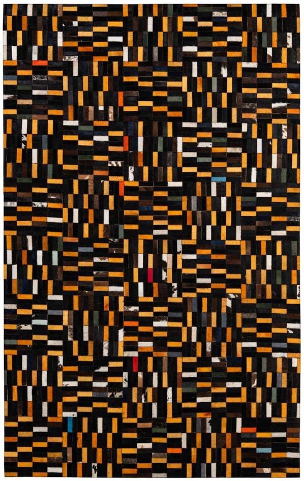 Detail image of 5' x 7' 11 Cowhide - Patchwork Rug