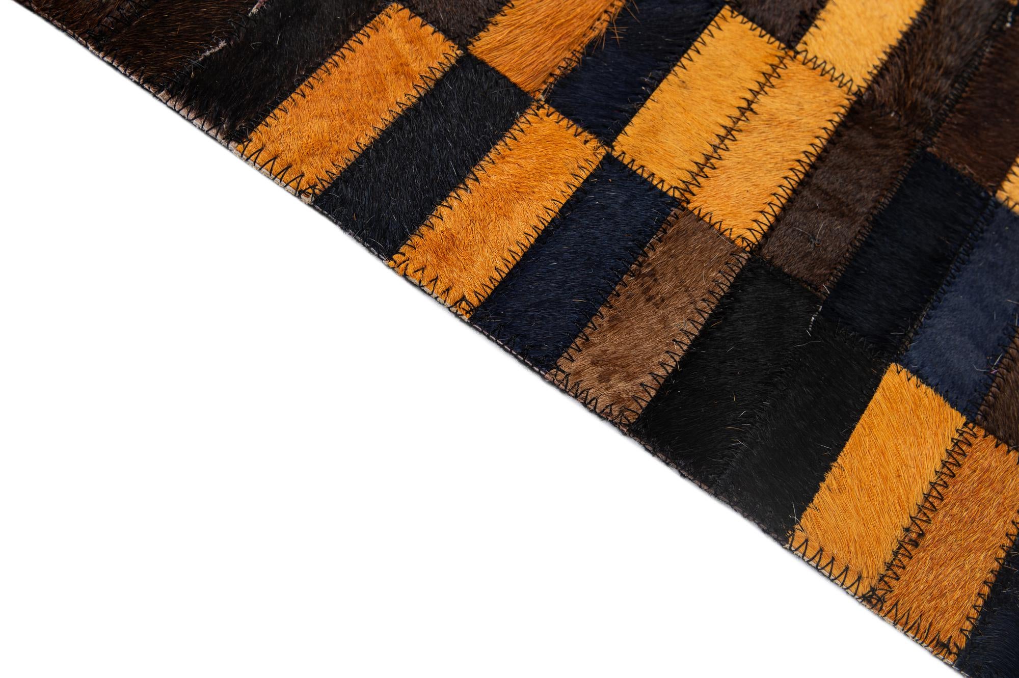 5' x 7' 11 Cowhide - Patchwork Rug