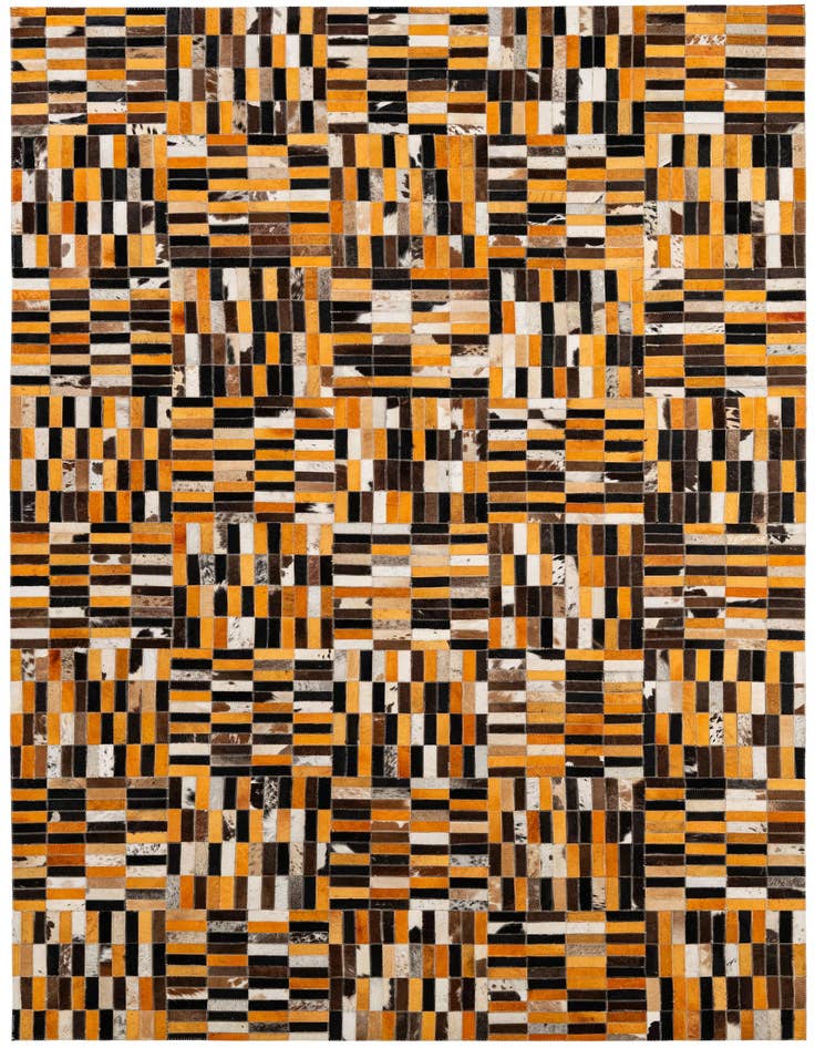 Detail image of 5' x 7' 11 Cowhide - Patchwork Rug