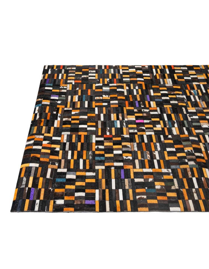 Detail image of 4' 11 x 8' 1 Cowhide - Patchwork Rug