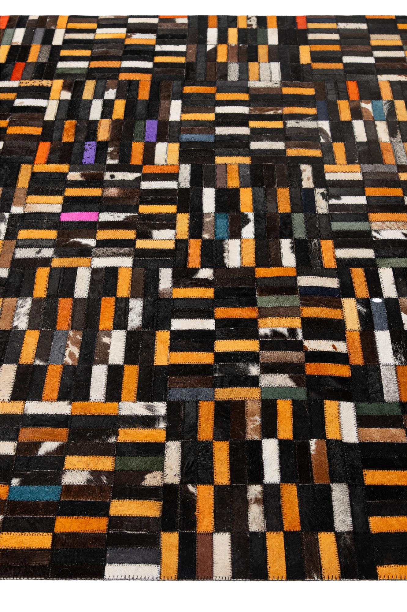4' 11 x 8' 1 Cowhide - Patchwork Rug