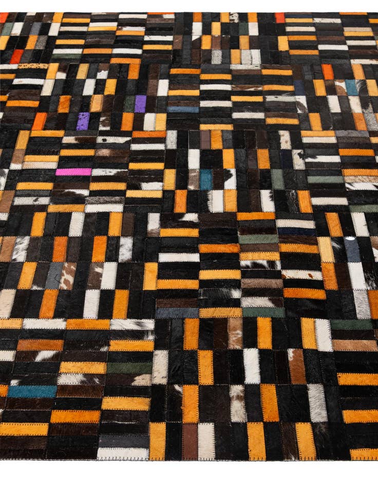 Detail image of 4' 11 x 8' 1 Cowhide - Patchwork Rug