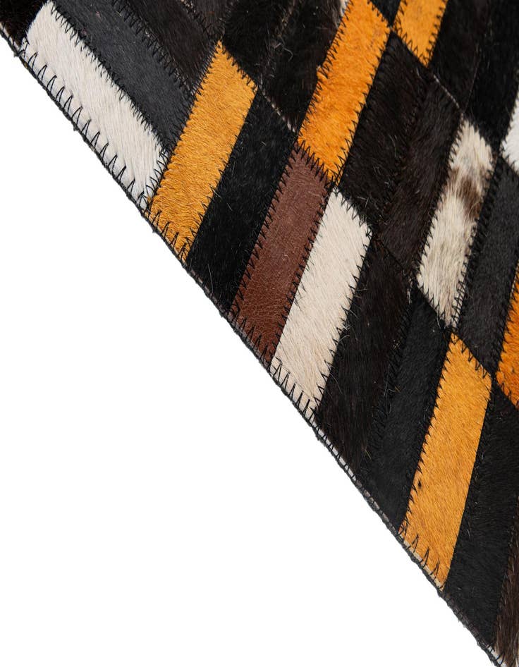 Detail image of 4' 11 x 8' 1 Cowhide - Patchwork Rug