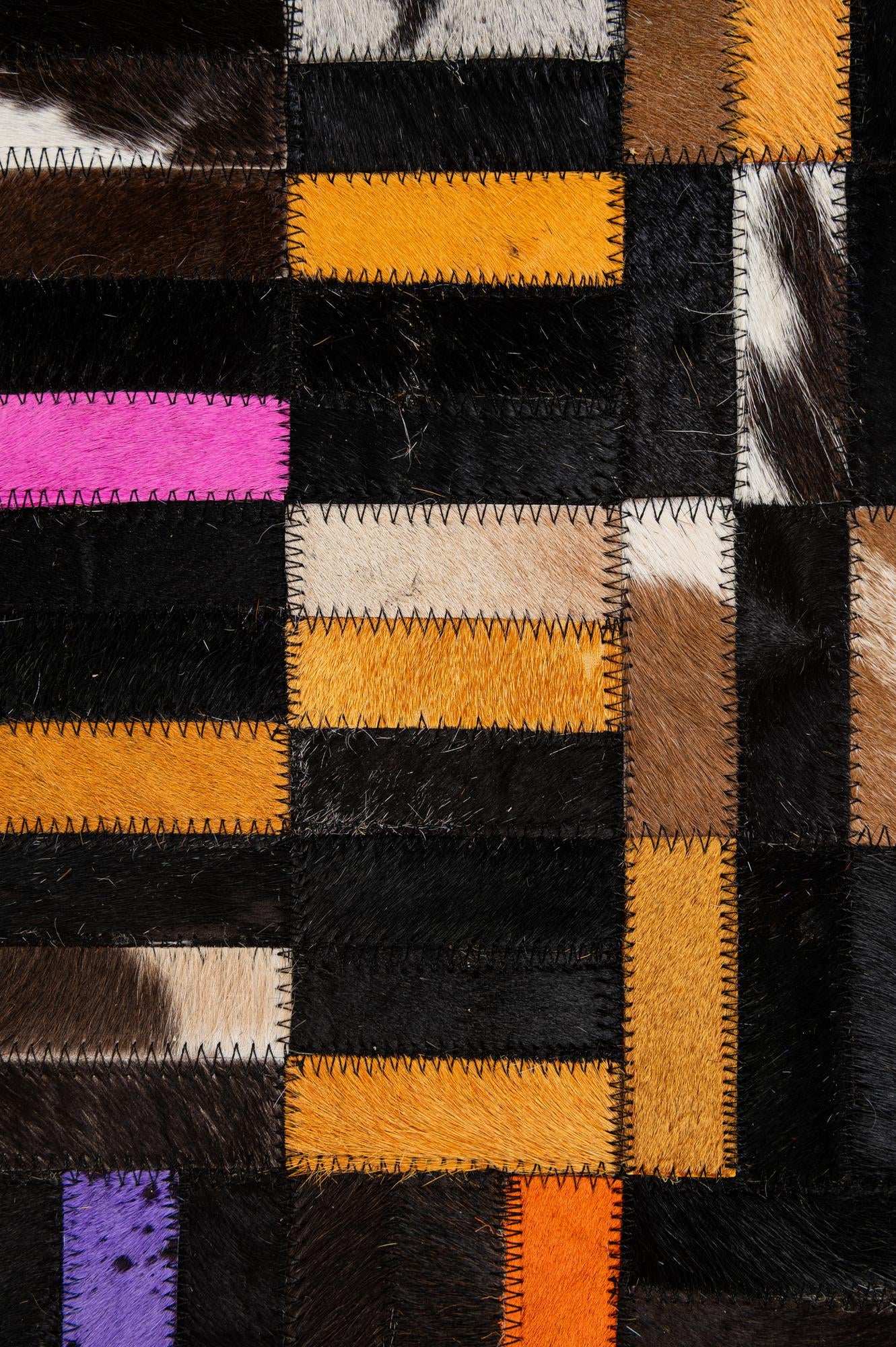 4' 11 x 8' 1 Cowhide - Patchwork Rug