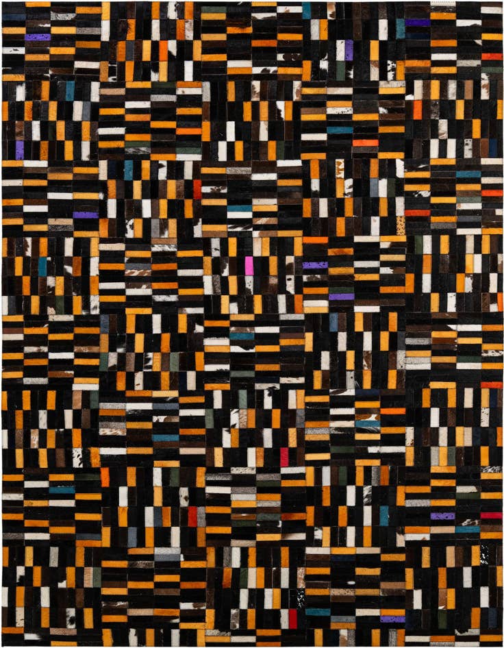 Detail image of 4' 11 x 8' 1 Cowhide - Patchwork Rug