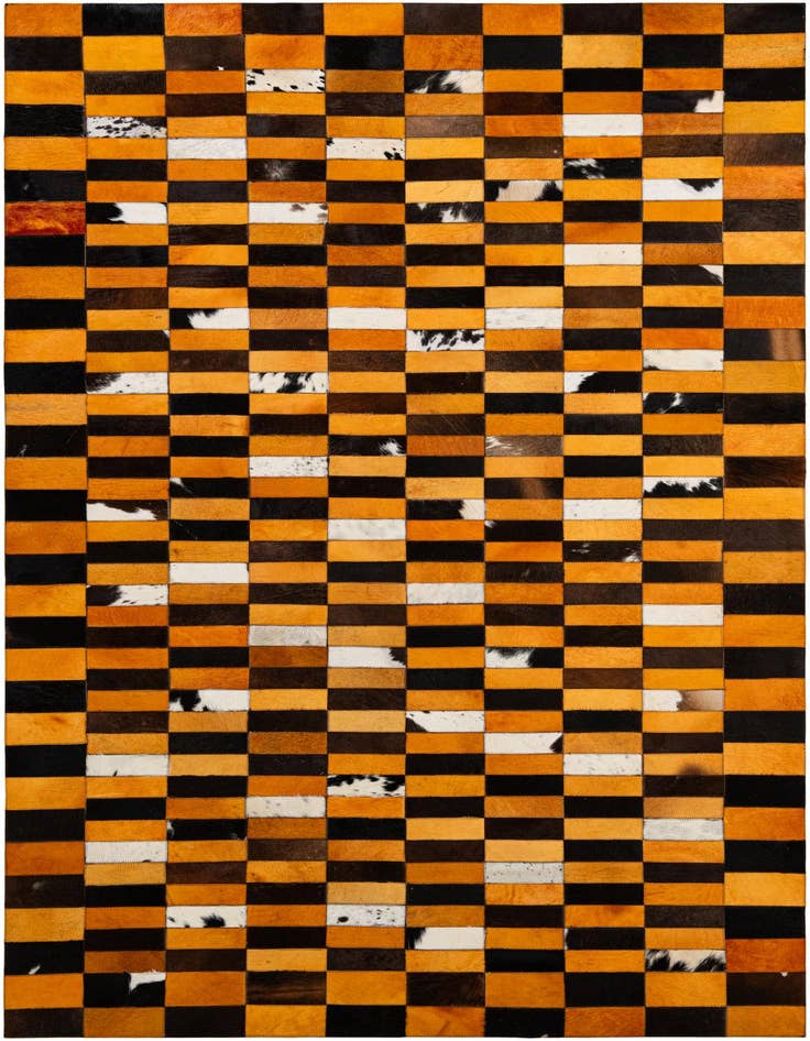 Detail image of 5' 1 x 7' 11 Cowhide - Patchwork Rug