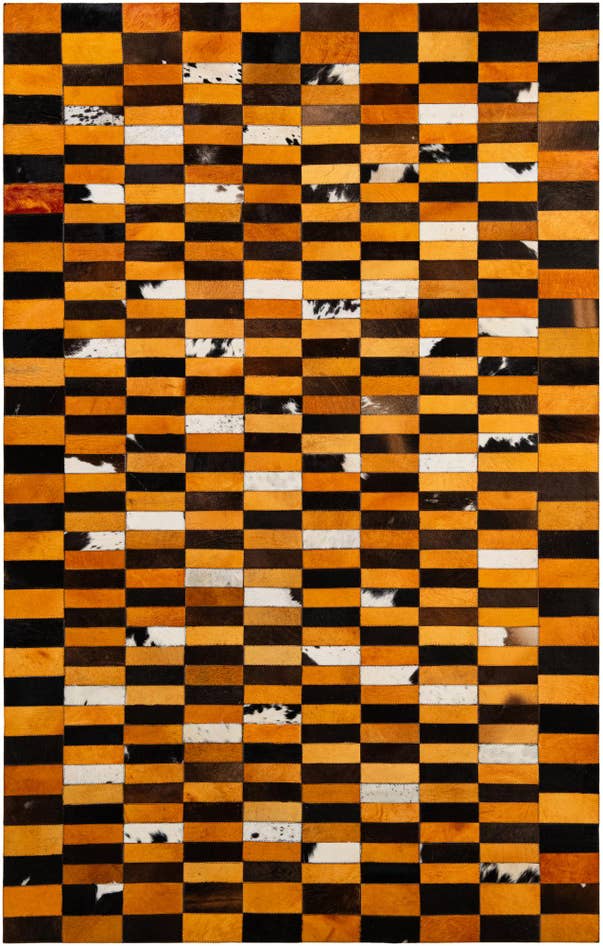 Detail image of 5' 1 x 7' 11 Cowhide - Patchwork Rug