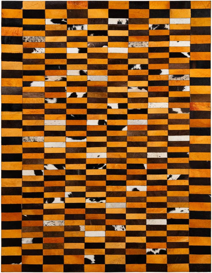 Detail image of 5' 1 x 7' 11 Cowhide - Patchwork Rug