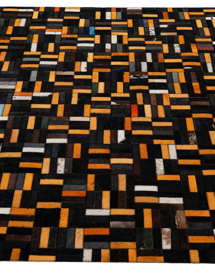 Detail image of 5' x 8' Cowhide - Patchwork Rug