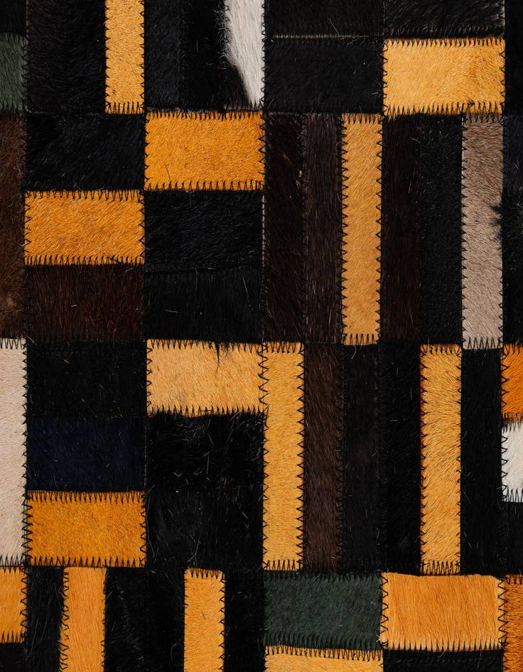 Detail image of 5' x 8' Cowhide - Patchwork Rug