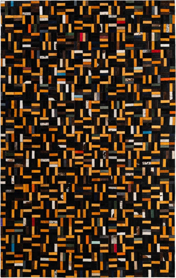 Detail image of 5' x 8' Cowhide - Patchwork Rug