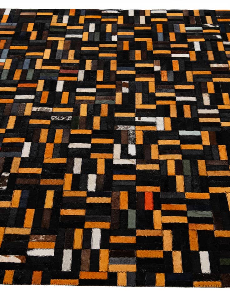 Detail image of 5' 2 x 8' 1 Cowhide - Patchwork Rug