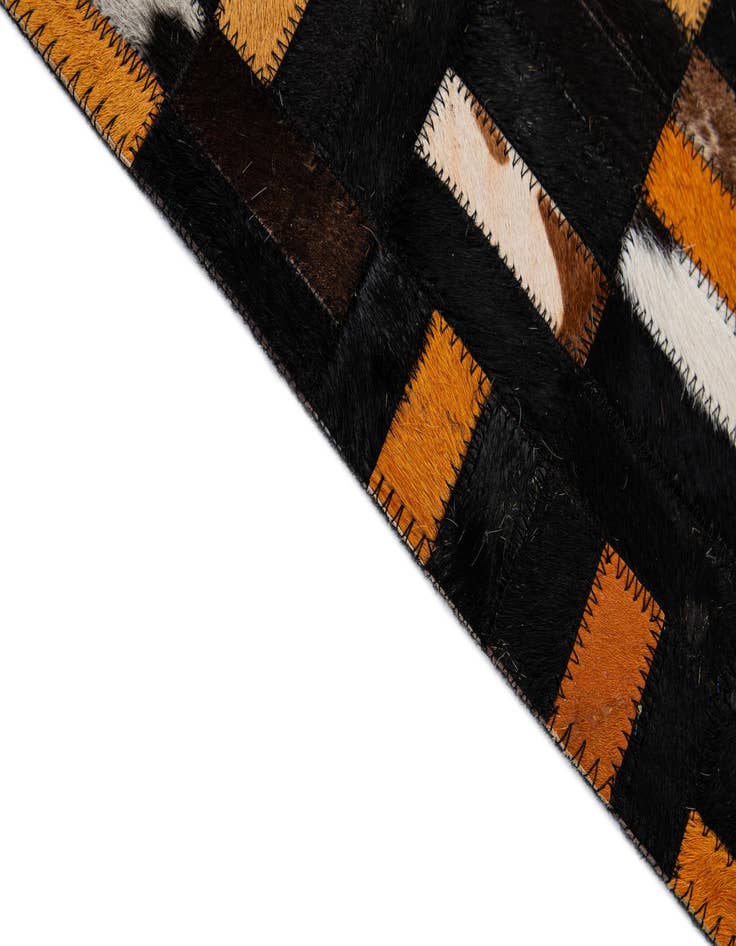 Detail image of 5' 2 x 8' 1 Cowhide - Patchwork Rug