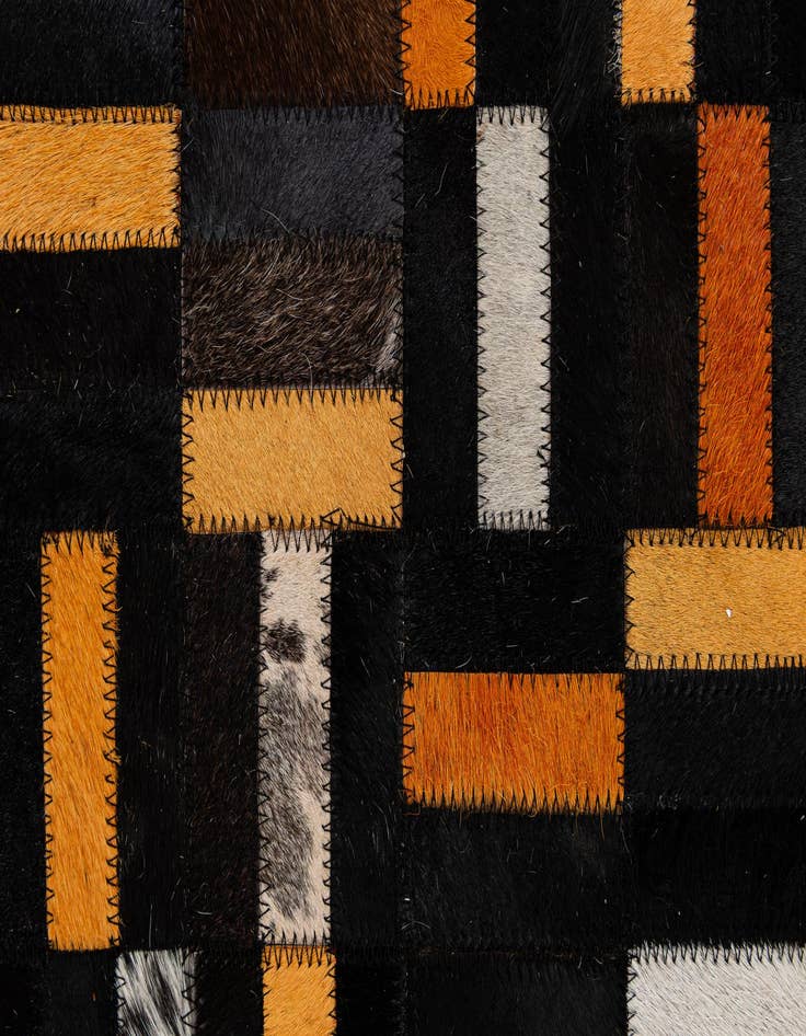Detail image of 5' 2 x 8' 1 Cowhide - Patchwork Rug