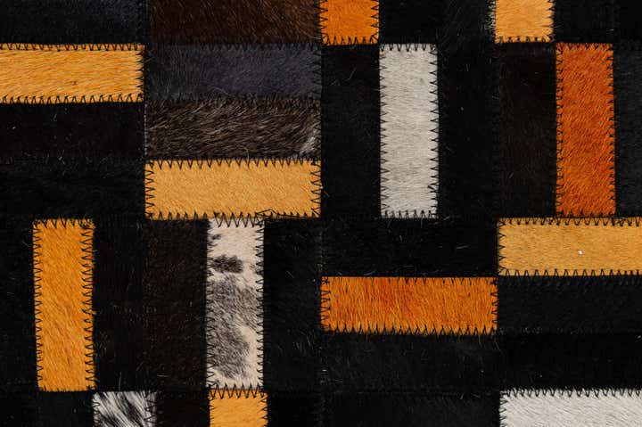 5' 2 x 8' 1 Cowhide - Patchwork Rug