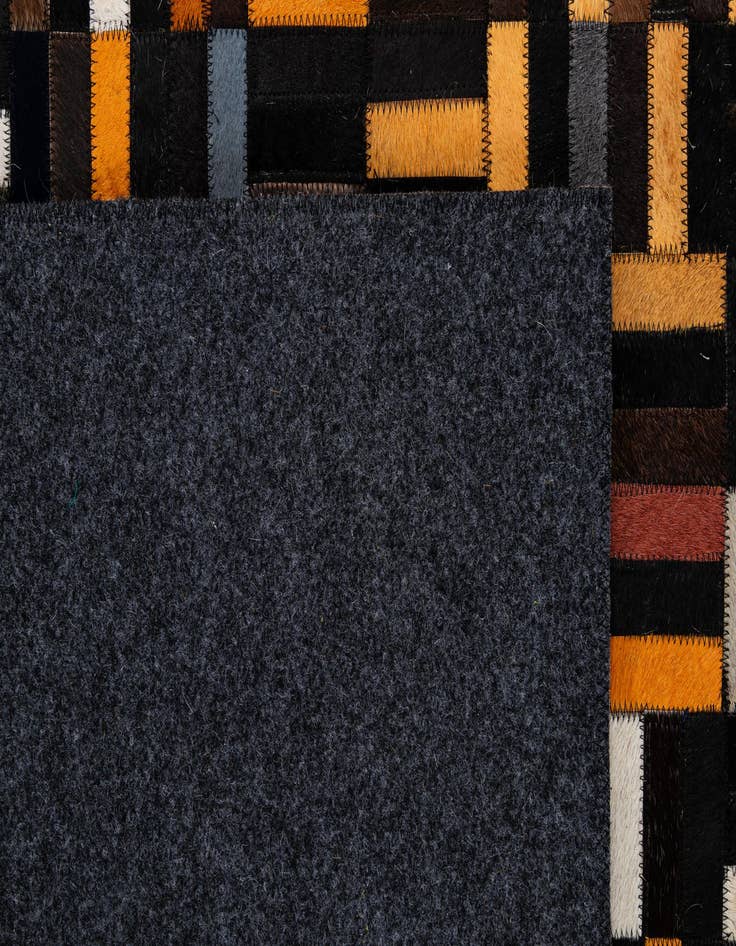 Detail image of 5' 2 x 8' 1 Cowhide - Patchwork Rug