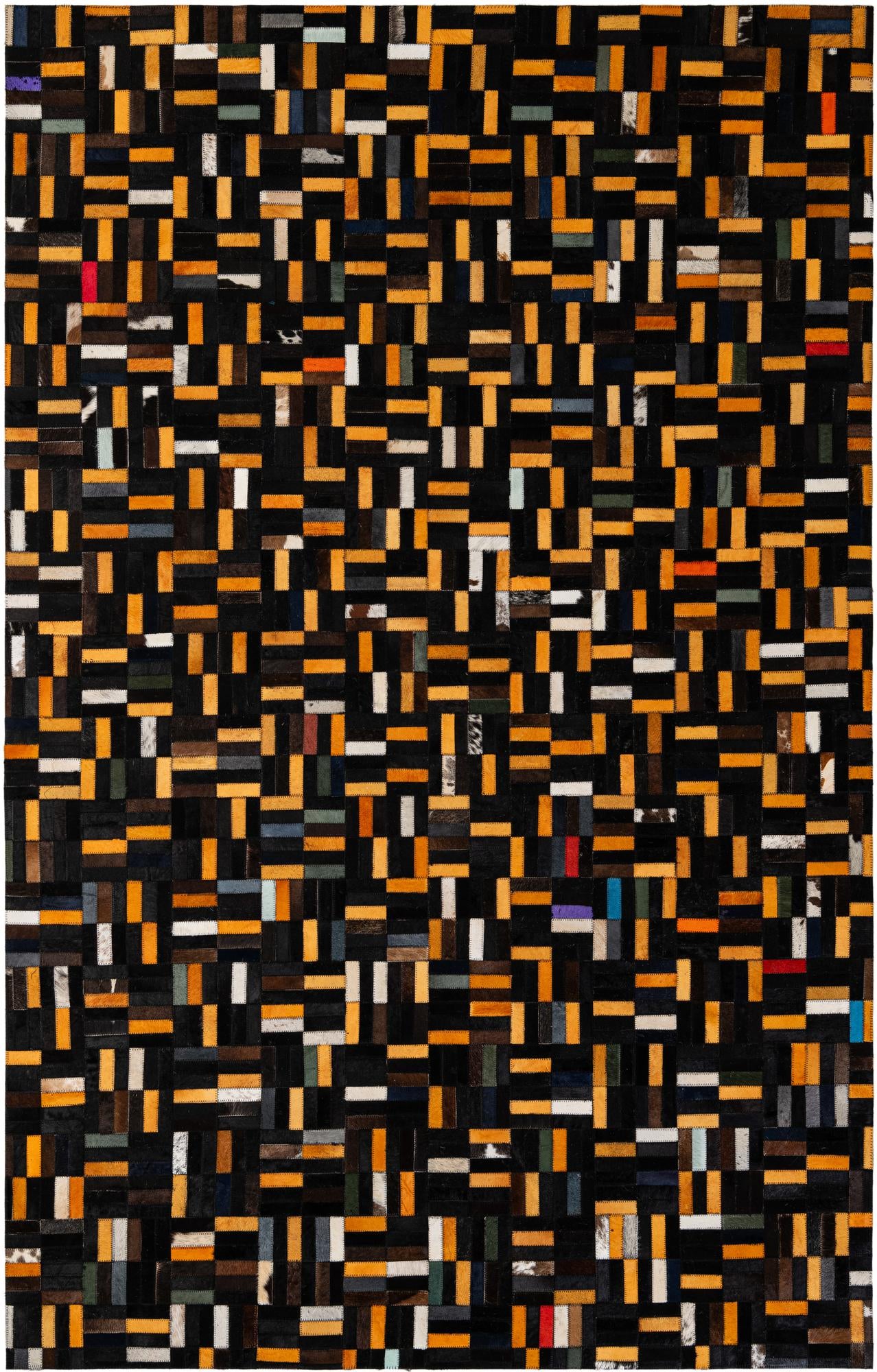 5' 2 x 8' 1 Cowhide - Patchwork Rug