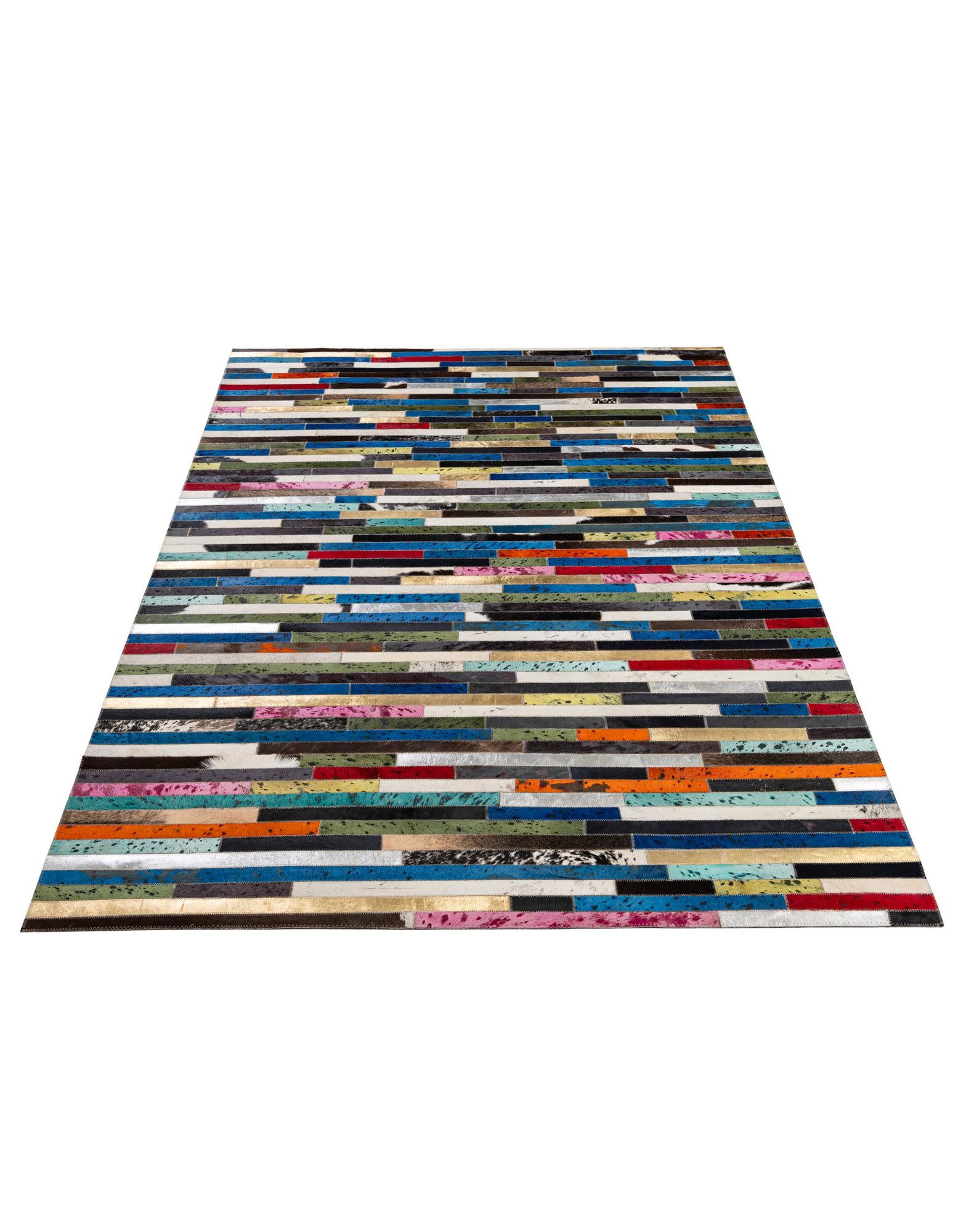 5' 1 x 8' 2 Cowhide - Patchwork Rug