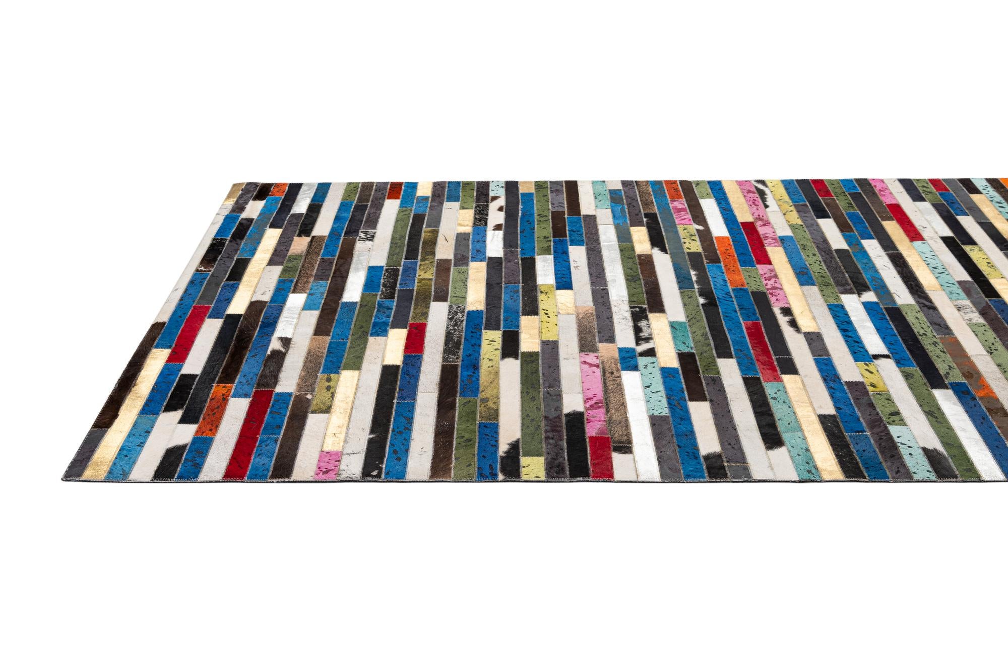 5' 1 x 8' 2 Cowhide - Patchwork Rug