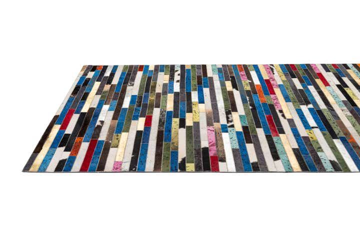 5' 1 x 8' 2 Cowhide - Patchwork Rug