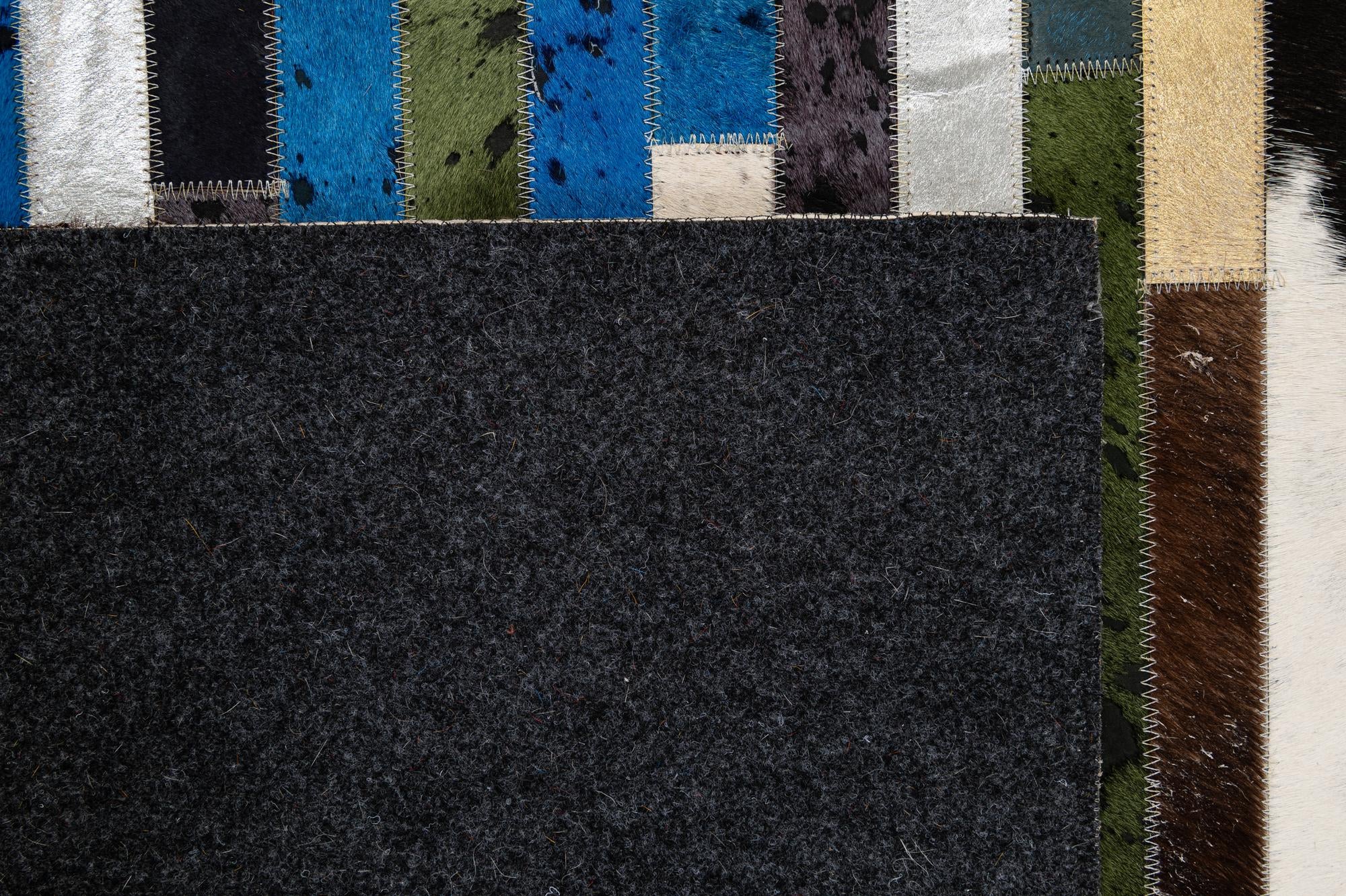 5' 1 x 8' 2 Cowhide - Patchwork Rug