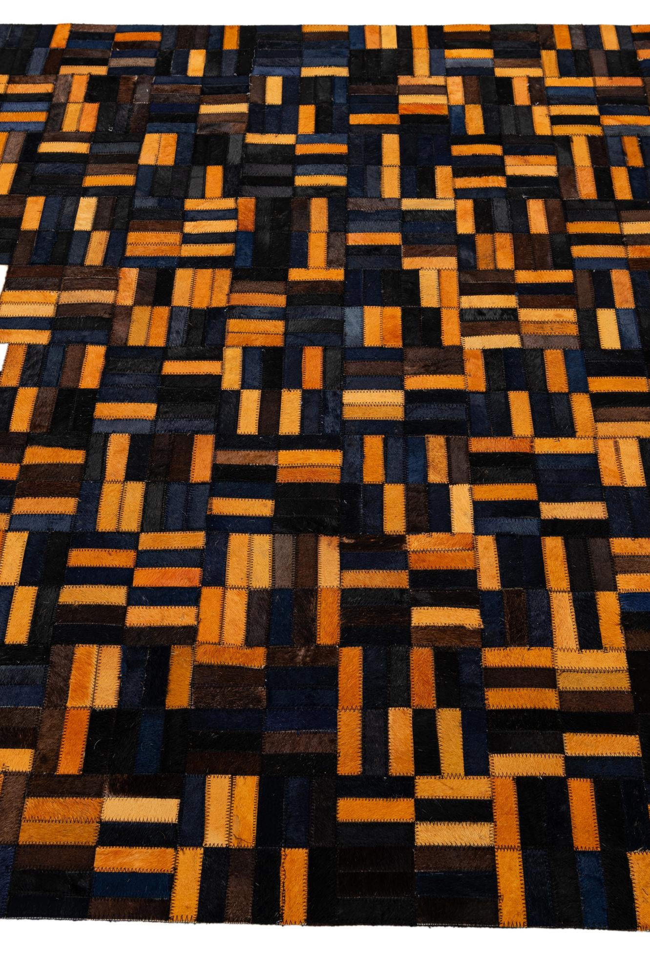 5' x 7' 11 Cowhide - Patchwork Rug