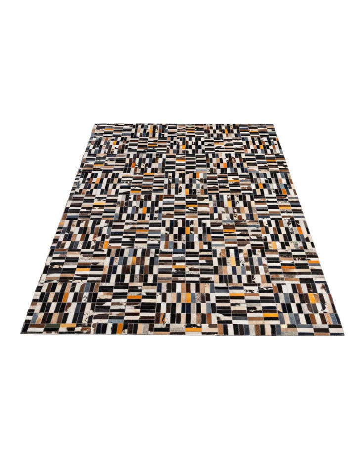 Detail image of 5' x 8' Cowhide - Patchwork Rug