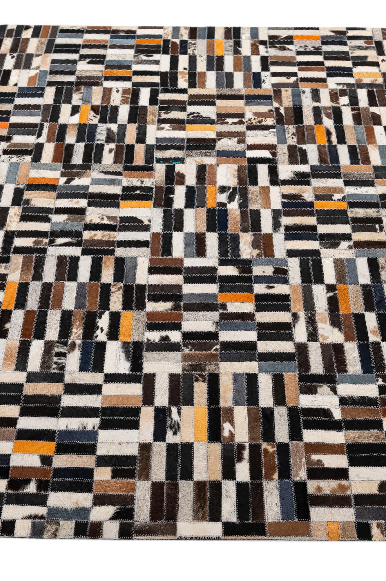 5' x 8' Cowhide - Patchwork Rug