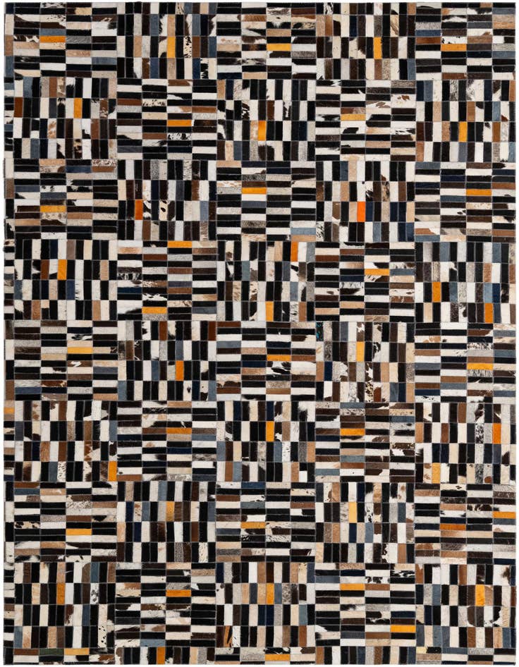 Detail image of 5' x 8' Cowhide - Patchwork Rug
