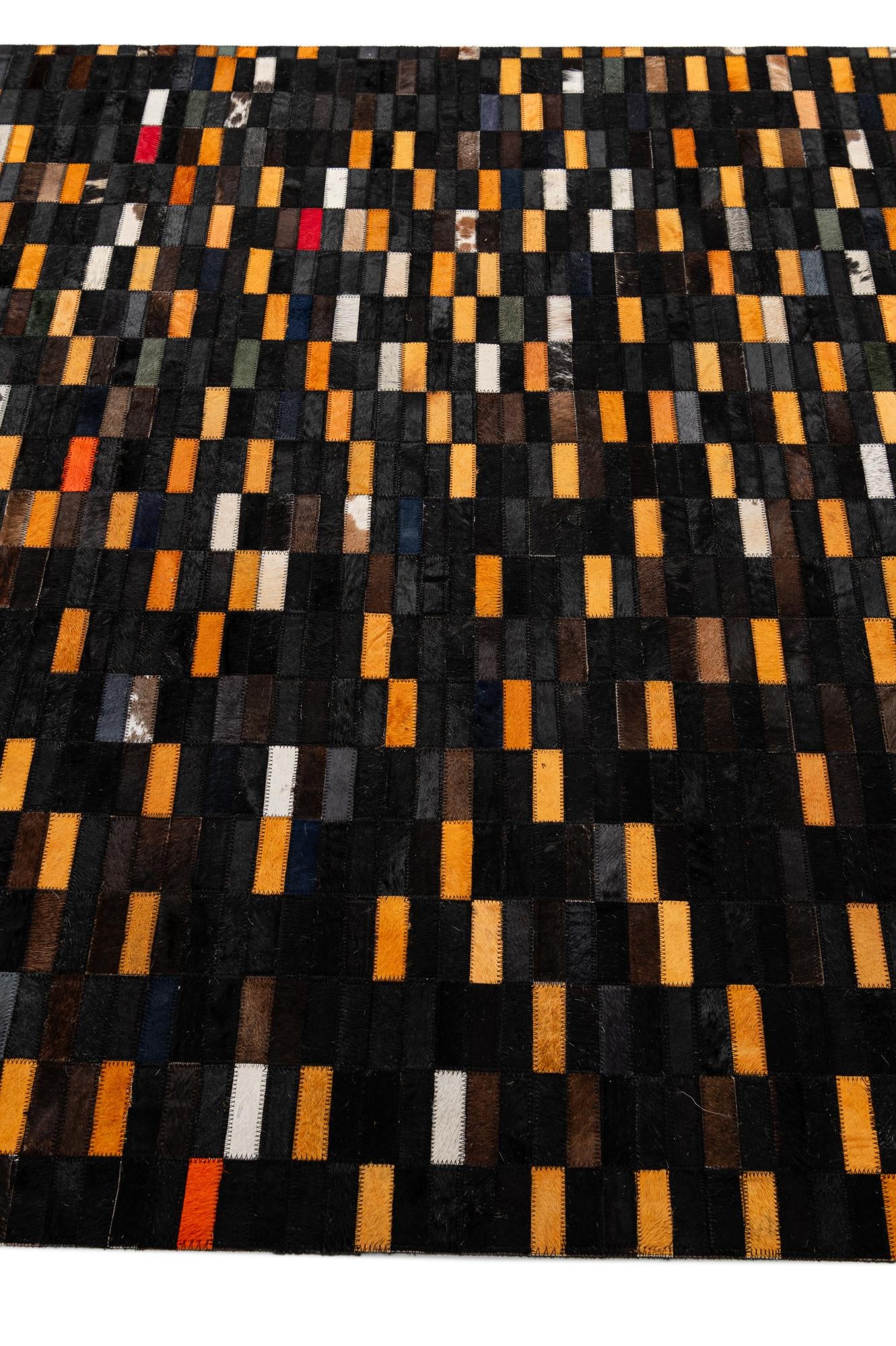 5' 1 x 8' Cowhide - Patchwork Rug