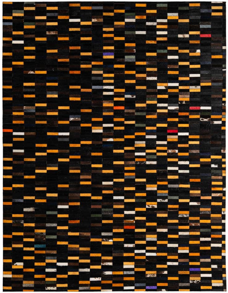 Detail image of 5' 1 x 8' Cowhide - Patchwork Rug
