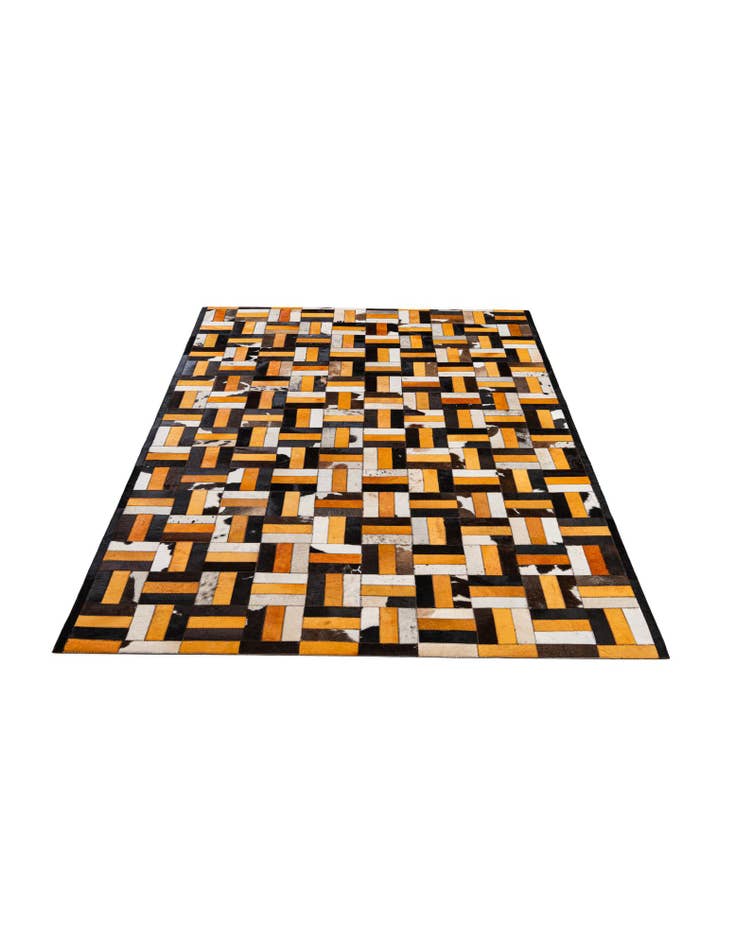 Detail image of 5' 2 x 8' Cowhide - Patchwork Rug