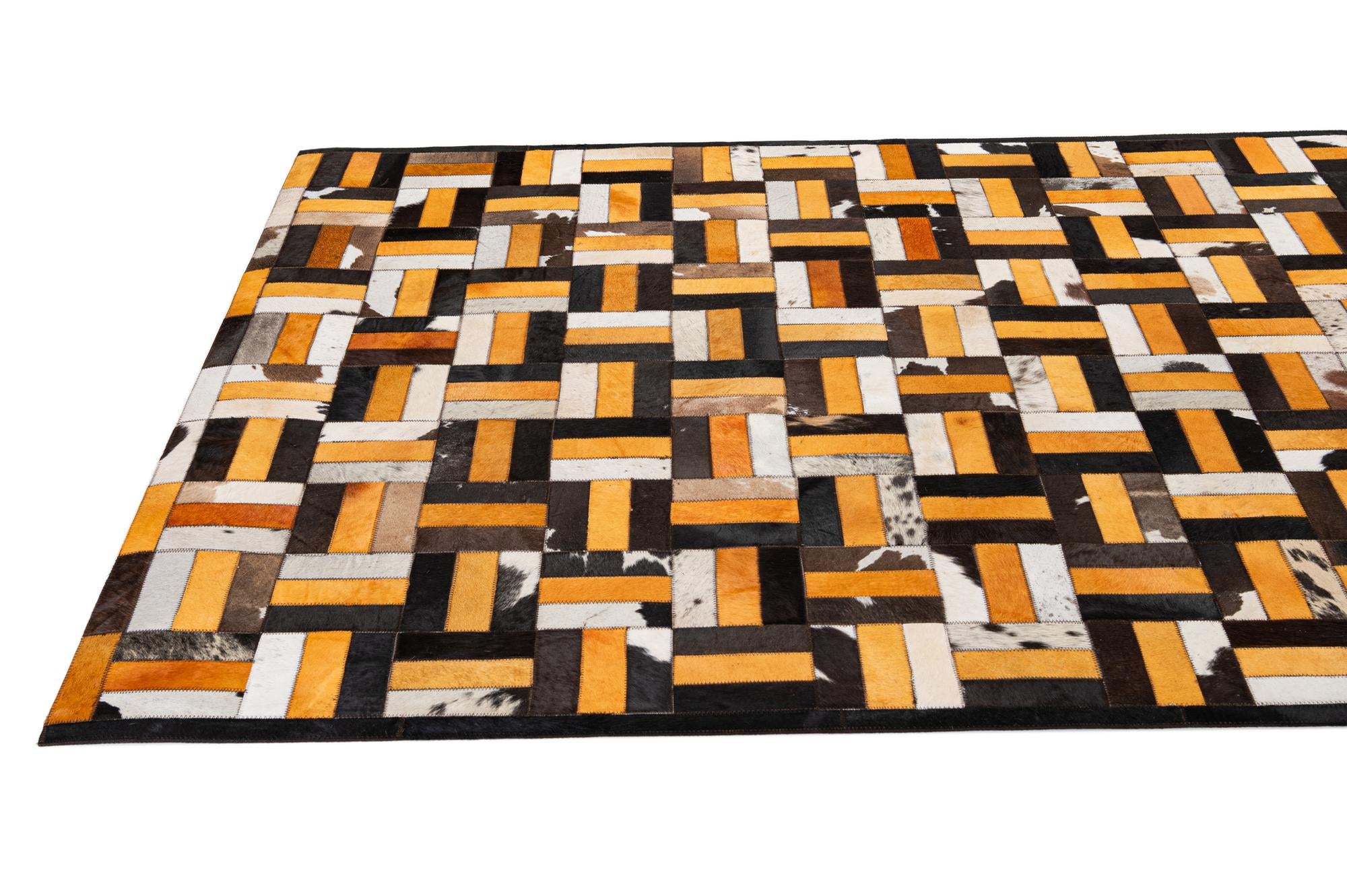 5' 2 x 8' Cowhide - Patchwork Rug