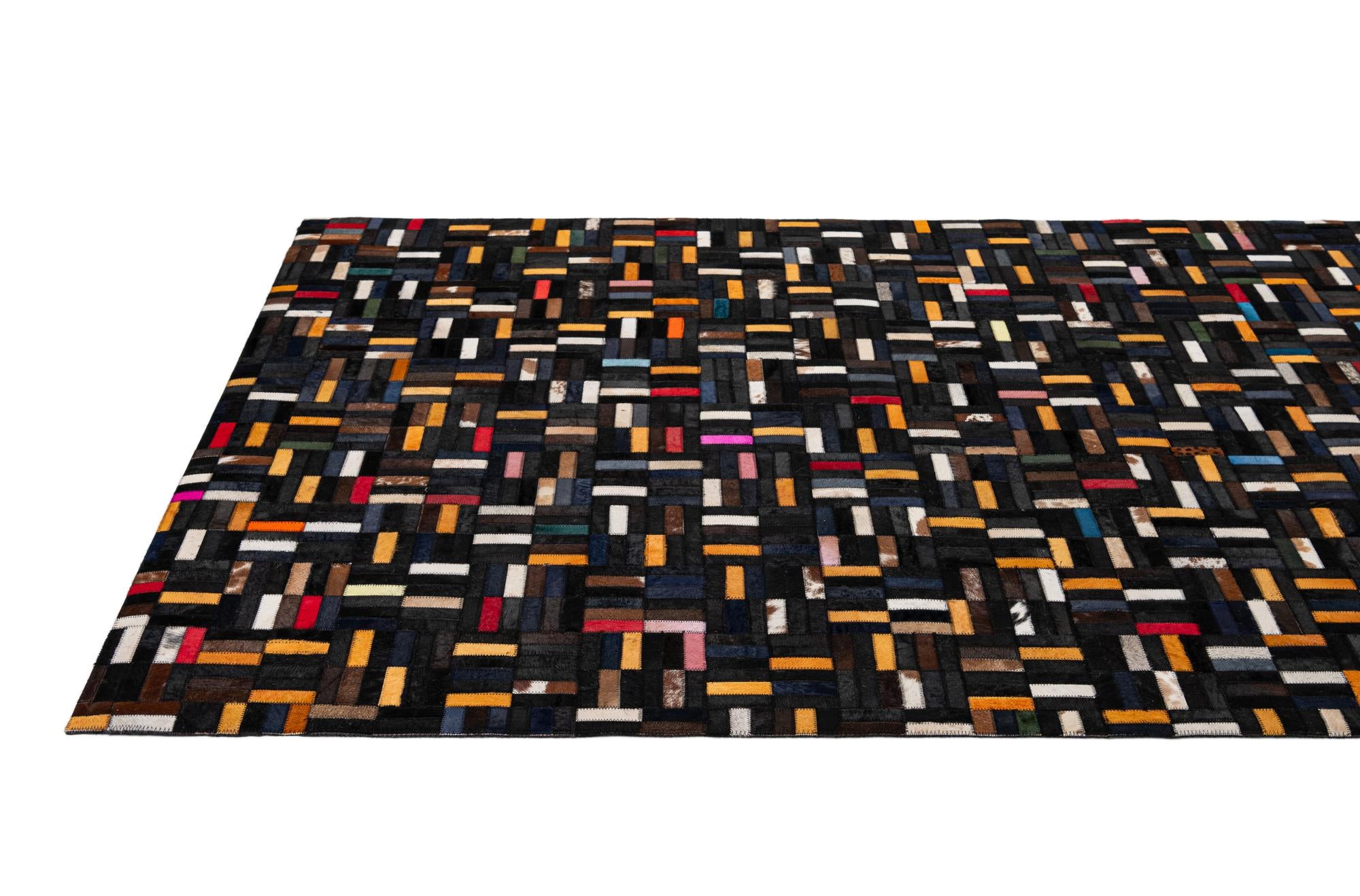 5' 1 x 8' Cowhide - Patchwork Rug