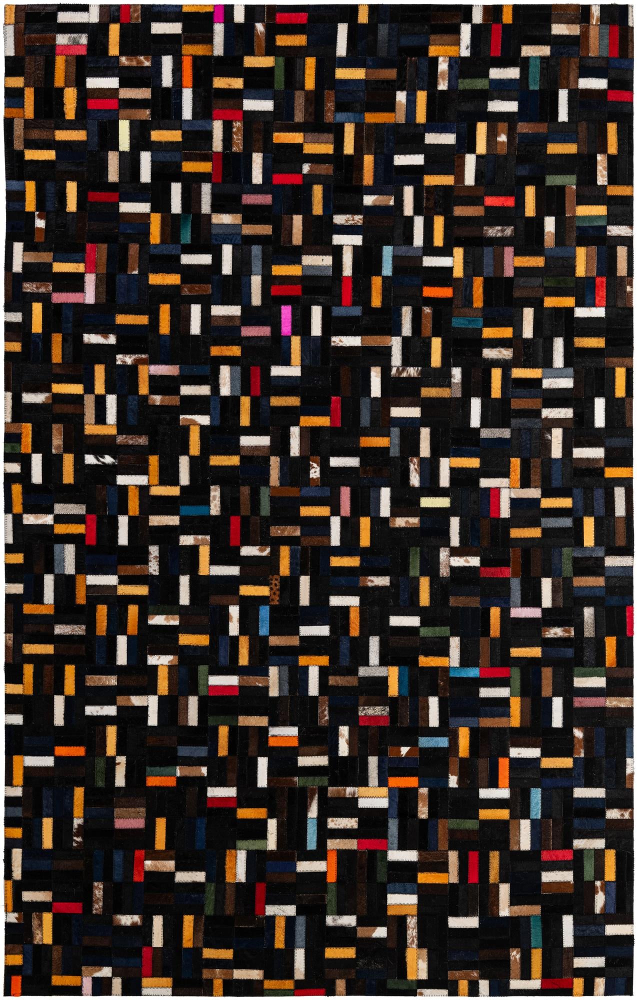 5' 1 x 8' Cowhide - Patchwork Rug