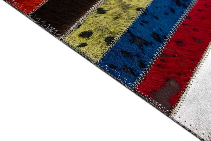 5' 1 x 8' Cowhide - Patchwork Rug