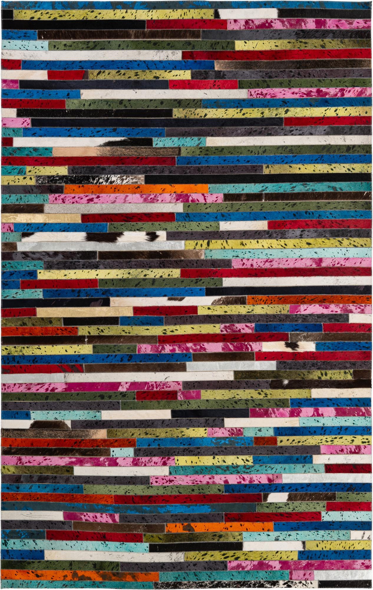 5' 1 x 8' Cowhide - Patchwork Rug
