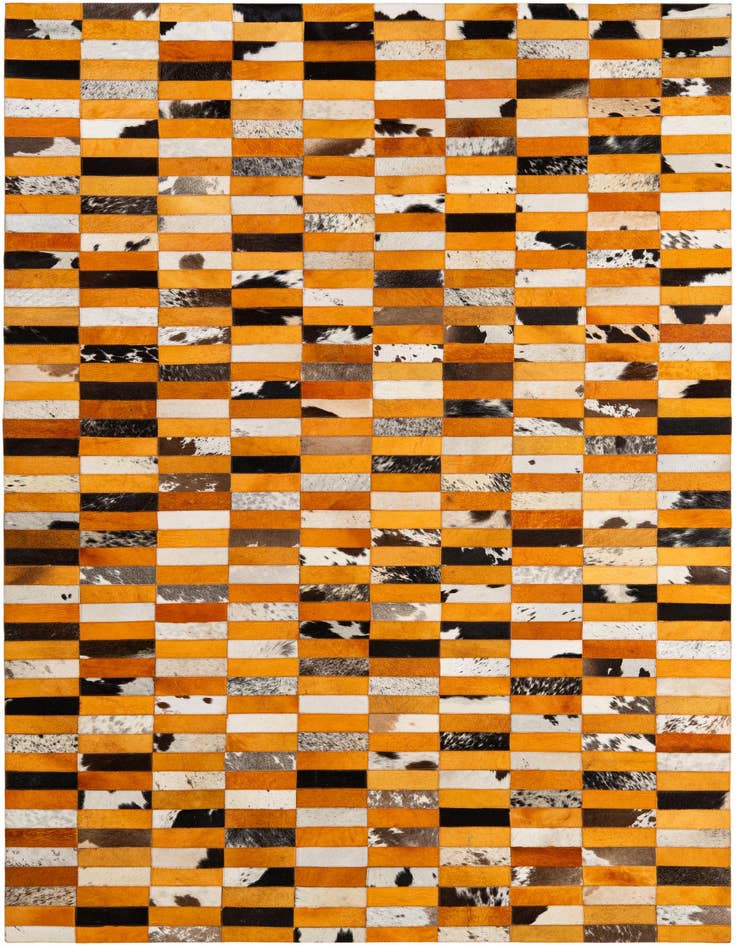 Detail image of 5' x 8' Cowhide - Patchwork Rug
