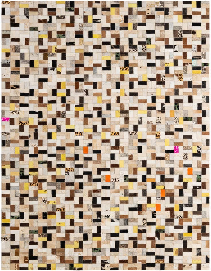 Detail image of 5' x 8' Cowhide - Patchwork Rug
