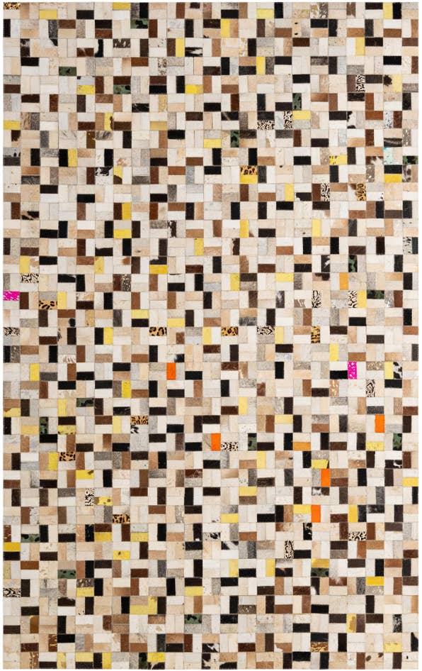 Detail image of 5' x 8' Cowhide - Patchwork Rug