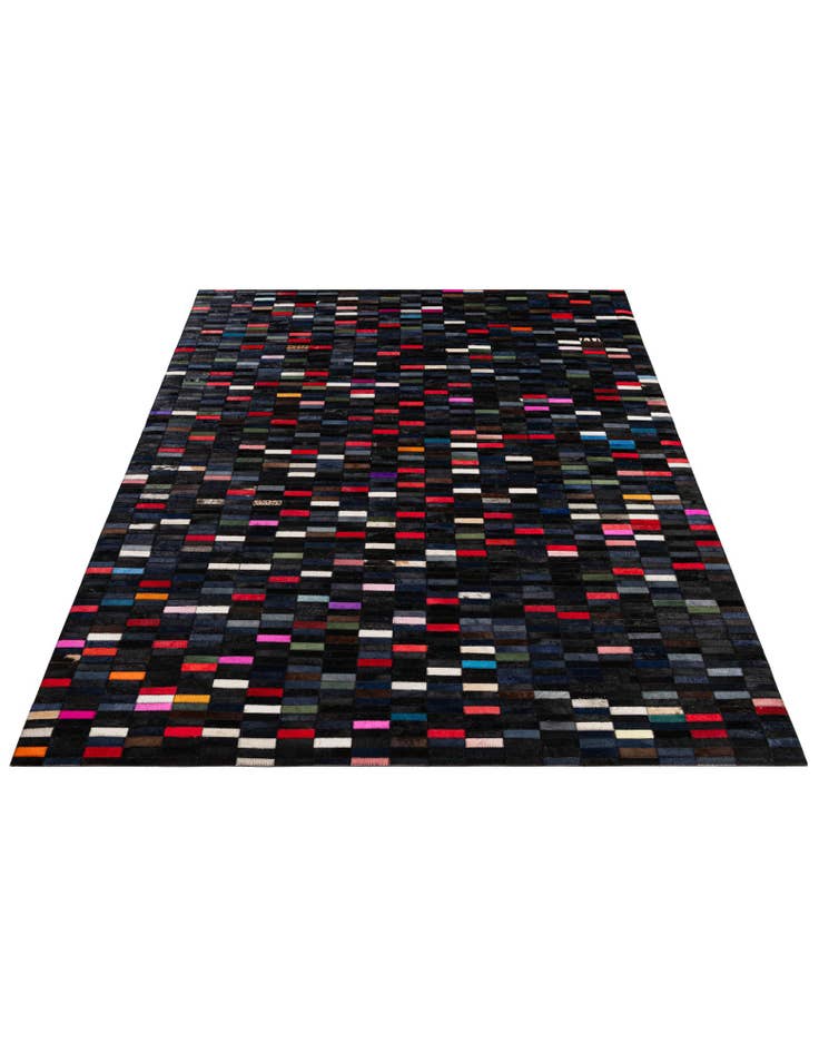 Detail image of 5' 2 x 8' Cowhide - Patchwork Rug