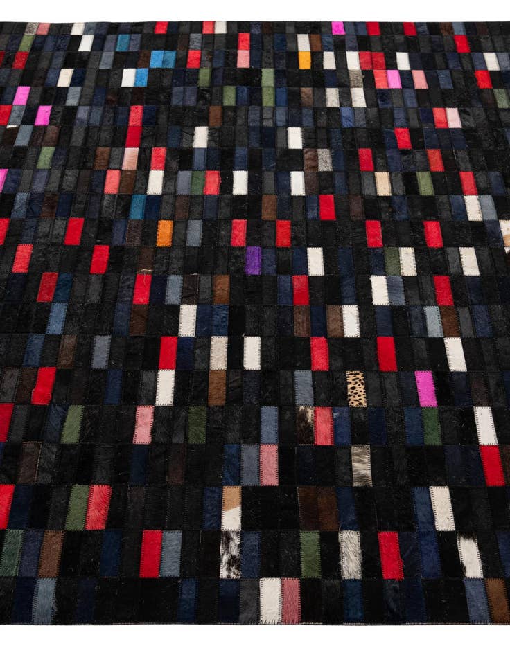 Detail image of 5' 2 x 8' Cowhide - Patchwork Rug