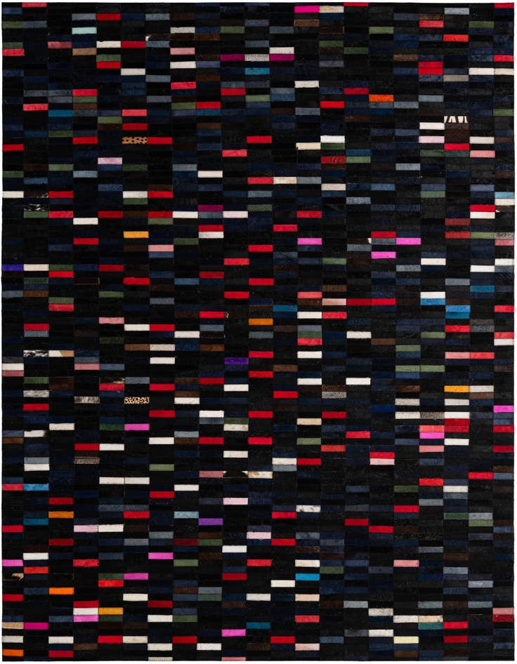 Detail image of 5' 2 x 8' Cowhide - Patchwork Rug