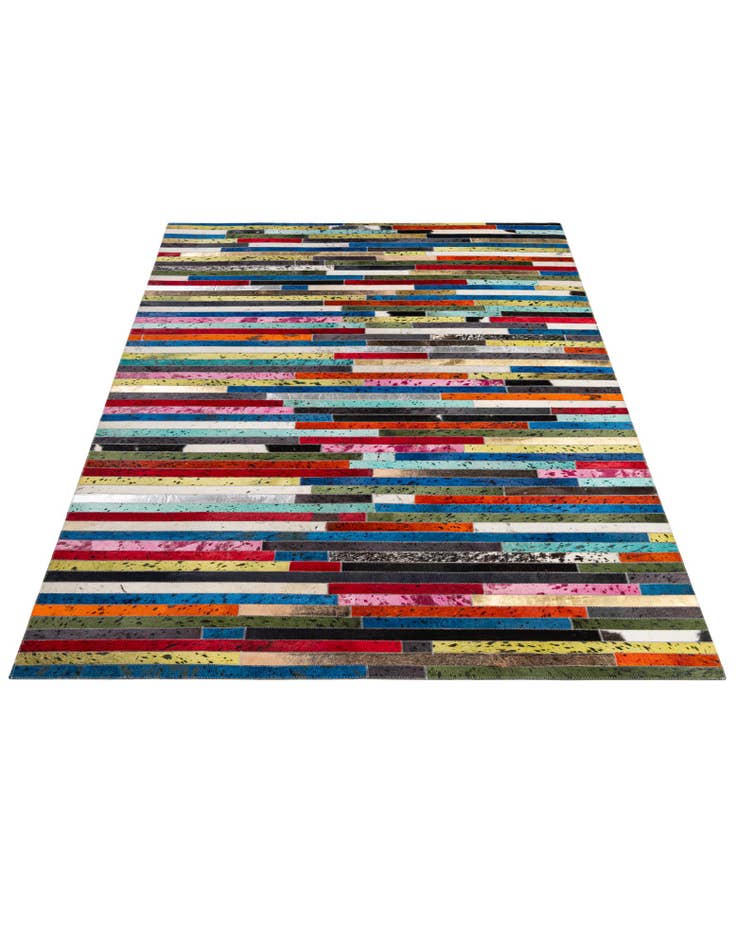 Detail image of 5' 1 x 8' Cowhide - Patchwork Rug