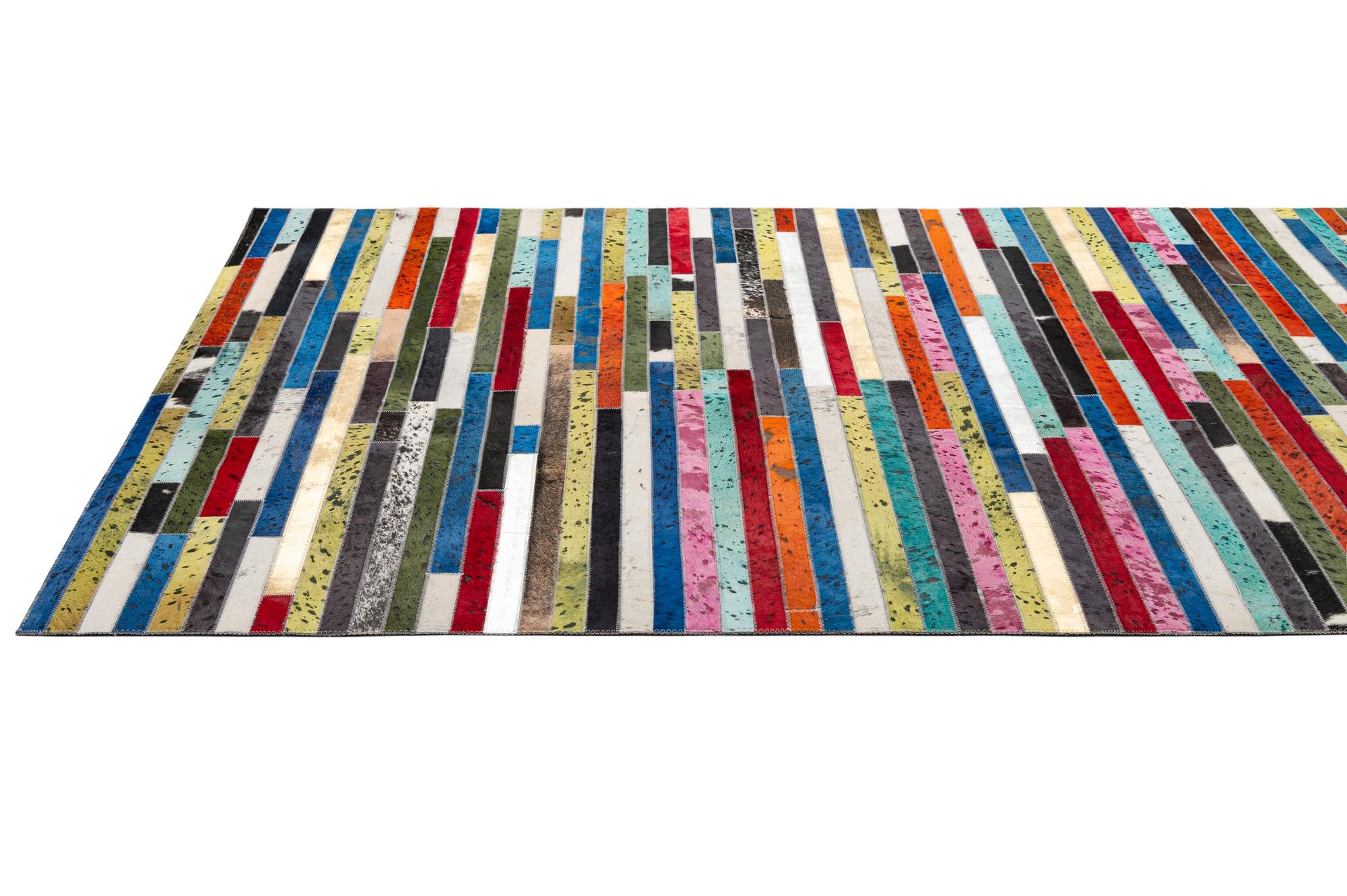 5' 1 x 8' Cowhide - Patchwork Rug