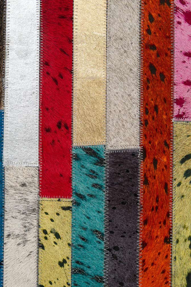 5' 1 x 8' Cowhide - Patchwork Rug