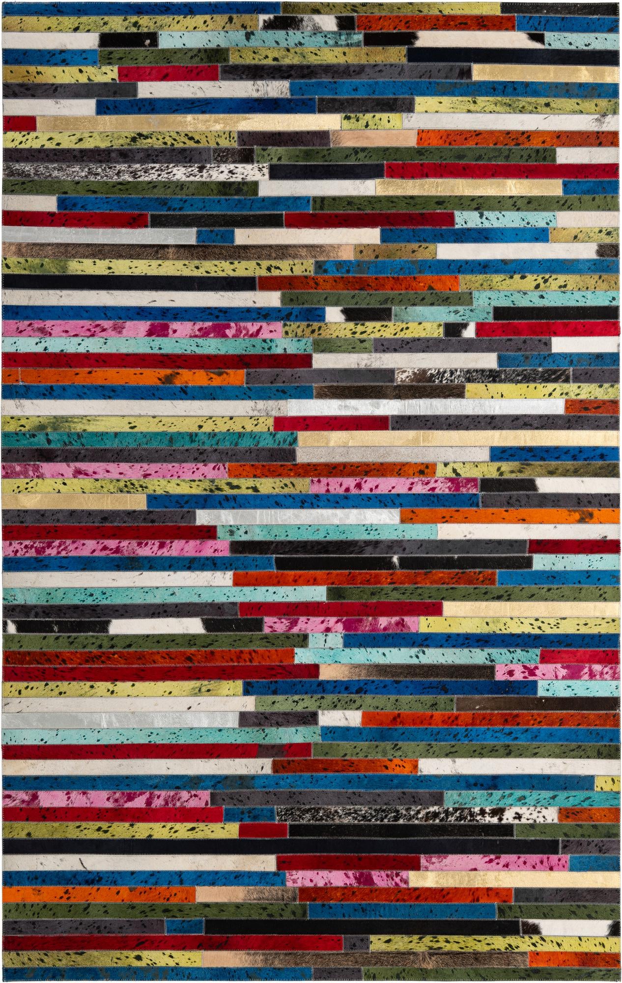5' 1 x 8' Cowhide - Patchwork Rug