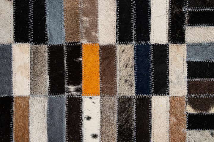 5' 1 x 7' 11 Cowhide - Patchwork Rug